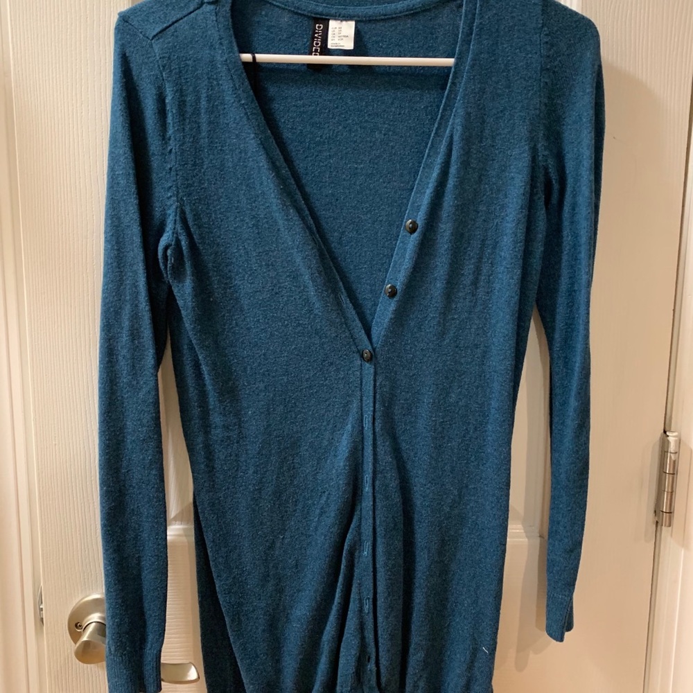 Blue Cardigan from H&M size extra small low V-neck